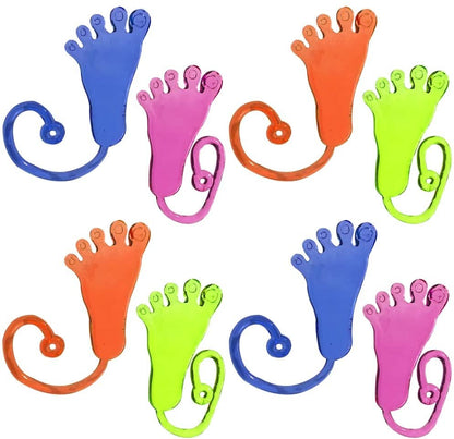 ArtCreativity Sticky Feet Set, 4 Packs with 2 Feet Each, Stretchy Wacky Fingers, Fun Colorful Toys for Kids, Birthday Party Favors for Girls and Boys, Great Carnival Prize, Novelty Gift