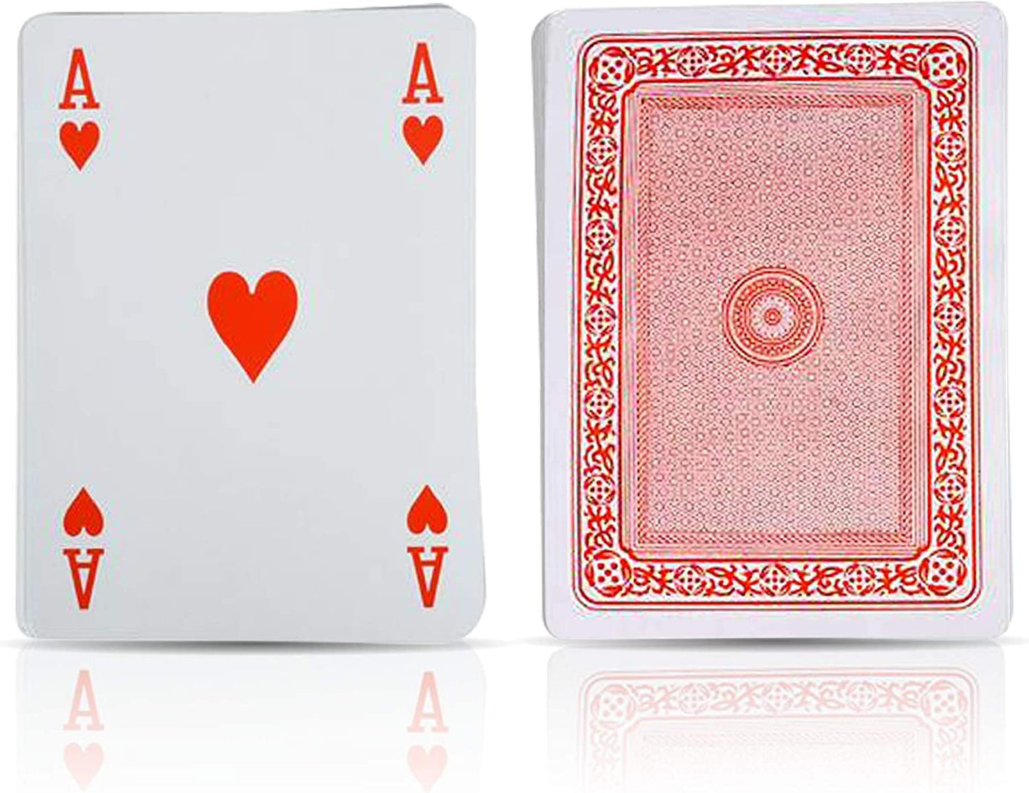 Giant 5 X 7 Inch Playing Cards by Gamie - Pack of 2 - Oversized Super Big Poker Card Set - Huge Casino Game Cards for Kids, Men, Women and Seniors - Great Novelty Gift Idea