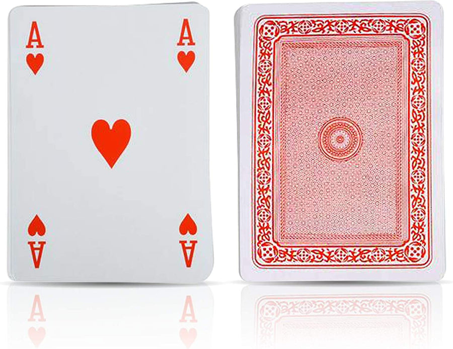Giant 5 X 7" Playing Cards by Gamie - Pack of 2 - Oversized Super Big Poker Card Set - Huge Casino Game Cards for Kids, Men, Women and Seniors - Great Novelty Gift Idea
