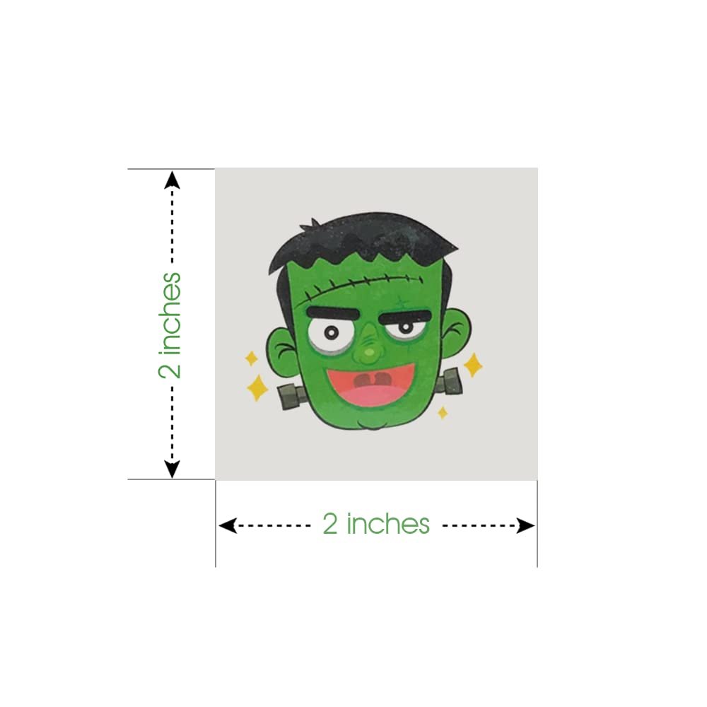 Assorted Halloween Temporary Tattoos for Kids - Pack of 160 - 2" Non-Toxic Tats Stickers for Boys and Girls, Great for Halloween Party Favors, Treats, Décor, Goodie Bags - 8 Designs