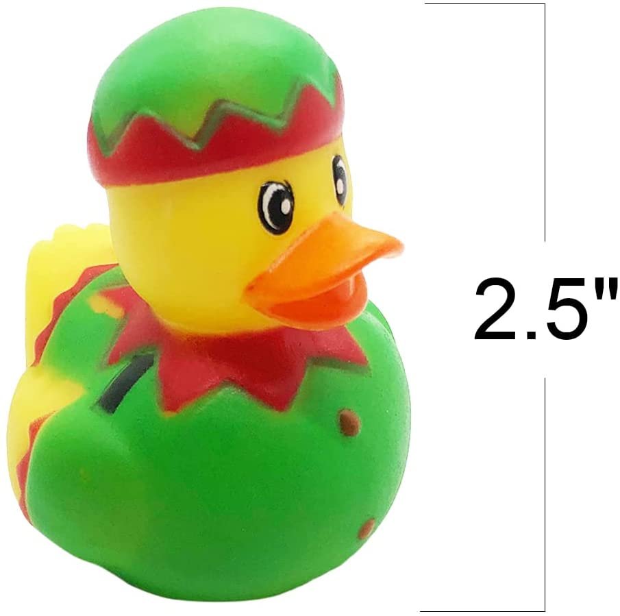 ArtCreativity Christmas Rubber Duckies for Kids, Pack of 12, Xmas Themed Duck Bathtub Pool Toys, Fun Carnival and Christmas Party Supplies, Birthday Party Favors for Boys and Girls