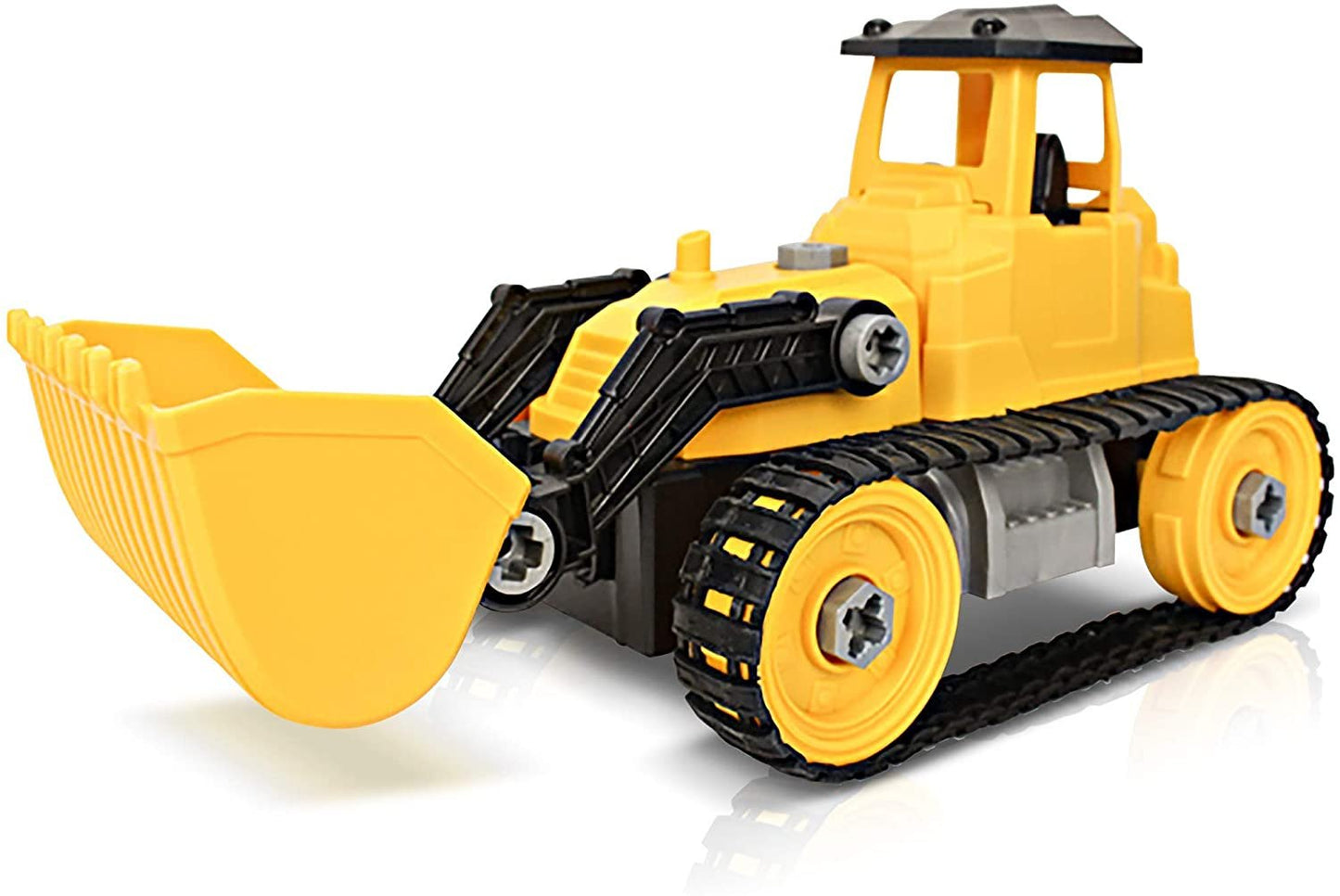 ArtCreativity Take Apart Yellow Bulldozer Toy Truck - 46 Pieces with Tools - Large Excavating Backhoe Toy - Perfect Digger Toy and Great Birthday Gift Idea for Boys and Girls Ages 3+