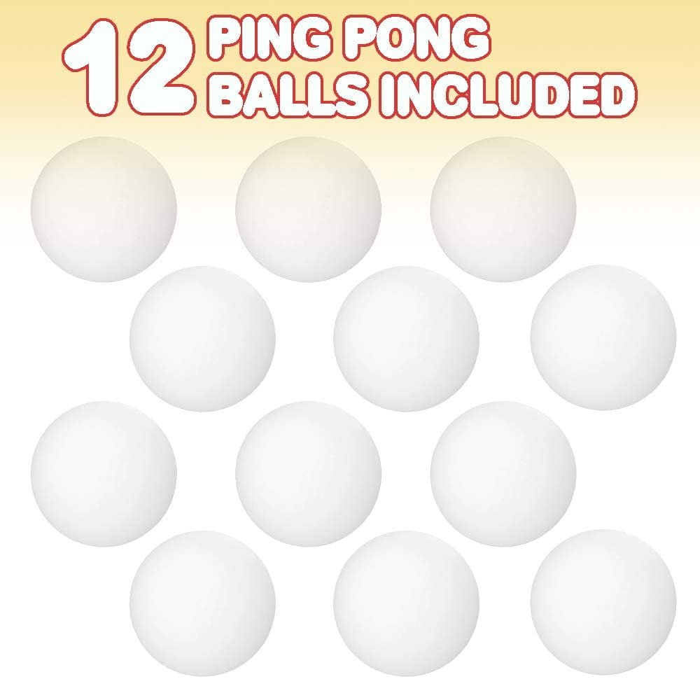 ArtCreativity White Ping Pong Balls - Pack of 12 - Mini 1.5 Inch Ping Pong Balls for Goldfish Game, Table Games, Fun Carnival Games Supplies for Kids, Parties