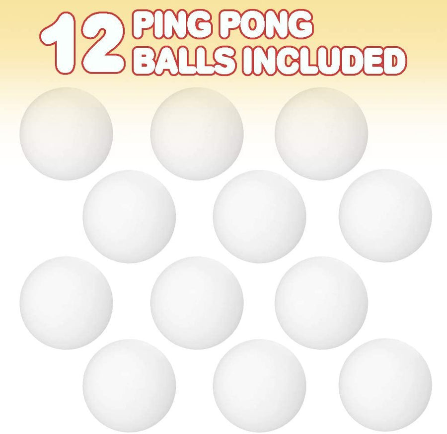 White Ping Pong Balls - Pack of 12 - Mini 1.5" Ping Pong Balls for Goldfish Game, Table Games, Fun Carnival Games Supplies for Kids, Parties