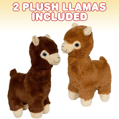 ArtCreativity Llama Plush Toys, Set of 2, Stuffed Llama Toys for Kids, Soft Plush Material, Baby Nursery Décor, Creative Boys’ and Girls’ Room Decorations, Animal Party Décor