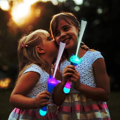 ArtCreativity Flashing Narwhal Wand for Kids, Set of 2, Light Up LED Whale Toy Wands for Boys and Girls, Batteries Included, Fun Light-Up Birthday Party Favors, Goodie Bag Fillers, Pink and Blue