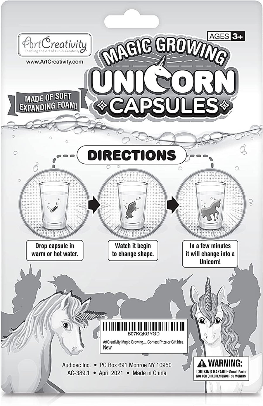 Magic Growing Unicorn Capsules - Grow in Water - 2 Packs with 12 Expanding Animals Capsules Each - Cute Color Variety - Kids’ Birthday Party Favors, Contest Prize or Gift Idea