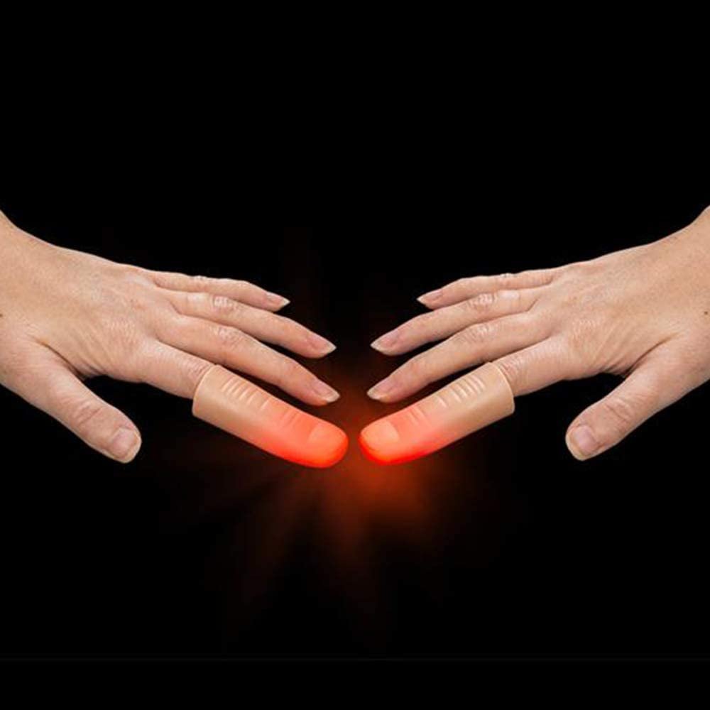 Light-Up Glow Fingers Set, 12 Pairs, Magic Finger LED Toys for Kids with Batteries, Fun Magician Trick Props for Boys and Girls, Fun Gag Toys and Birthday Party Favors for Children