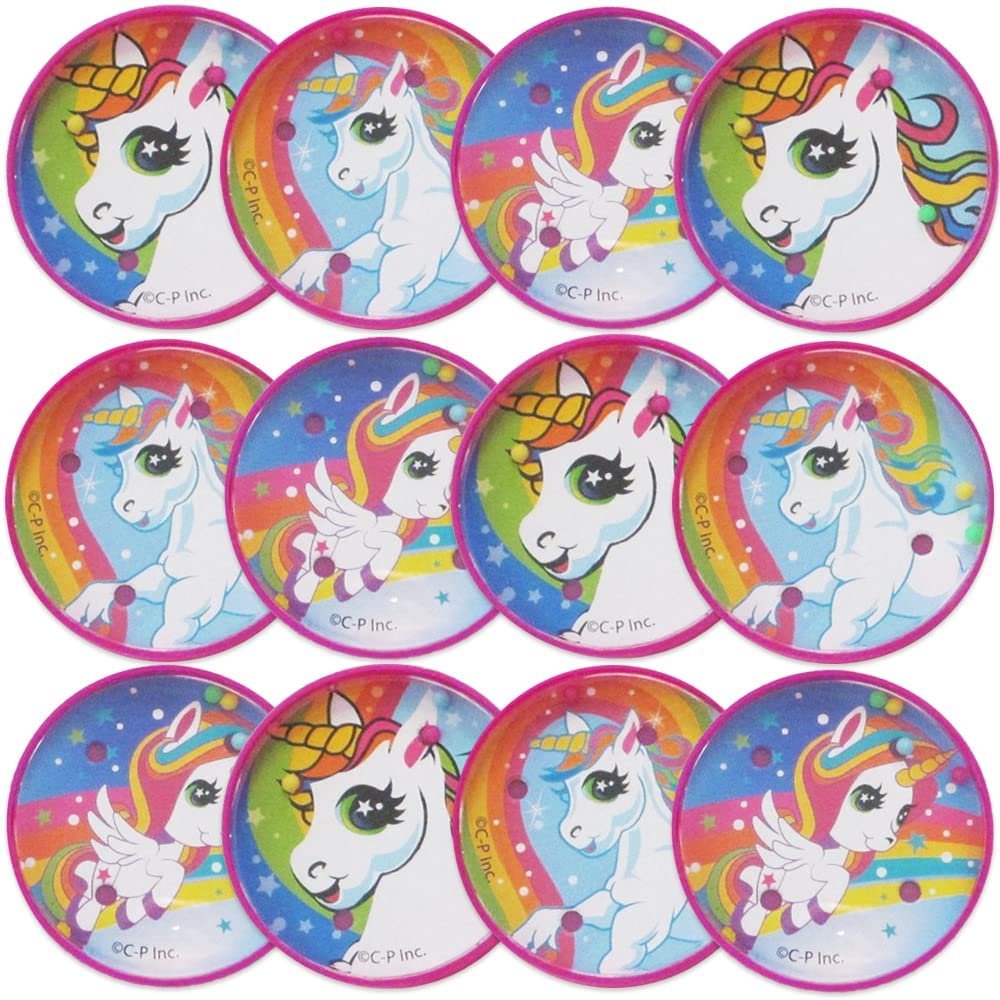 Unicorn Pill Puzzles for Kids, Set of 12, Ball Puzzles in Assorted Designs, Great as Birthday Party Favors, Carnival Prizes for Kids, Goodie Bag Fillers, and Stocking Stuffers