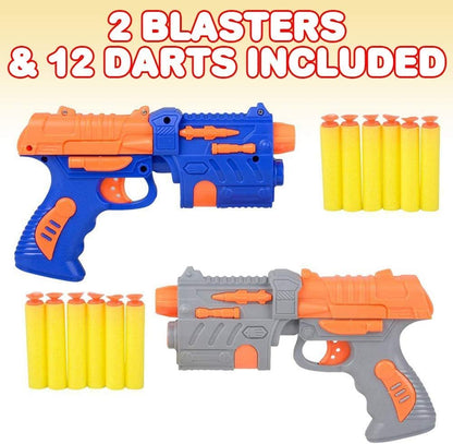 ArtCreativity Foam Dart Blasters, Set of 2, Includes 1 Toy Gun for Kids and 6 Darts Per Set, Shooting Toys for Boys and Girls, Fun Backyard Games, Cool Carnival Prize, Great Birthday Gift