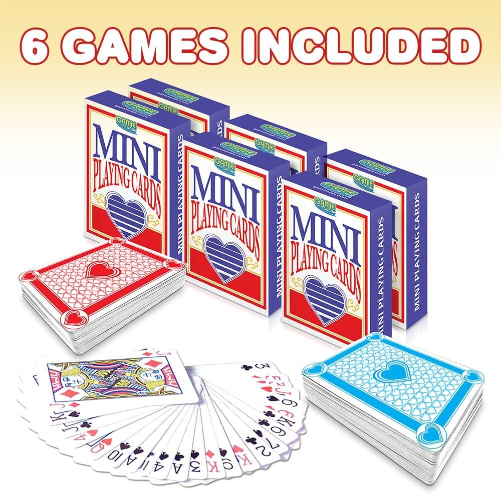 Gamie 2.5 gamie-2-5-mini-playing-cards-pack-of-6-decks-miniature-card-set-art-creativity