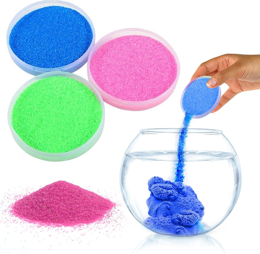 Magic Sand for Kids, Set of 12, Colored Hydrophobic Sand for Underwater Play, Kids’ Beach Toys, Fun Science Experiments for Boys and Girls, Birthday Party Favors, Goodie Bag Fillers