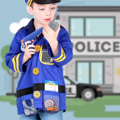 ArtCreativity Police Dart Launcher Set for Kids, Police Pretend Play Set with 1 Toy Gun, 3 Darts, 1 Mini Target, 1 Radio, 1 Handcuffs, and 1 ID, Best Police Accessories Birthday Gift for Kids