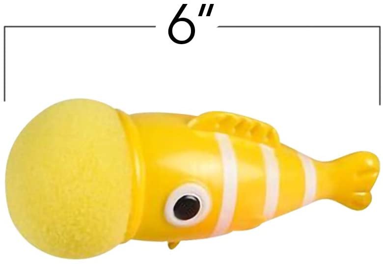 Clownfish Launchers, Pack of 12, 6" Foam Ball Launchers in Assorted Colors, Squeeze & Pop Game, Birthday Party Favors for Kids, Goodie Bag Fillers, Carnival Prize