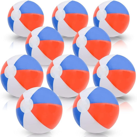 ArtCreativity 16 Inch Patriotic Beach Balls for Kids, Pack of 12, Inflatable Summer Toys for Boys and Girls, Decorations for Hawaiian, Beach, and Pool Party, Beach Ball Party Favors