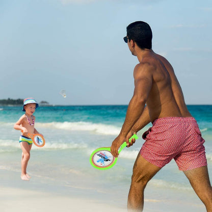 ArtCreativity Beach Paddle Ball Game Set, Includes 2 Paddles, Ball, and Birdie, Fun Beach Toys for Kids, Indoor & Outdoor Summer Games for Boys and Girls, Best Birthday Gift Idea