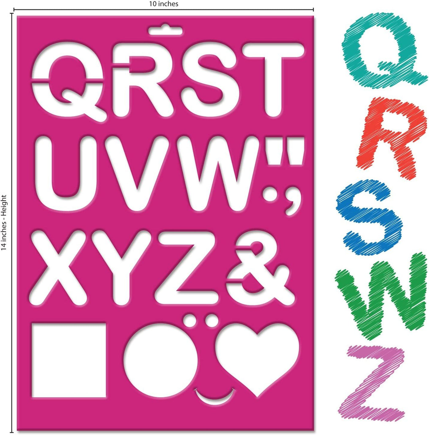 Versatile Alphabet Stencil: Stencil Plastic A4 size AToZ Big Letters a