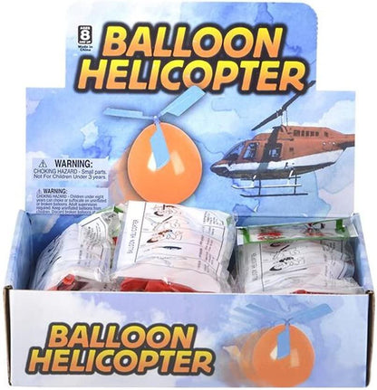ArtCreativity Balloon Helicopters Set - Pack of 12 - Approximately 9 Inches - Colorful Fun Fly Toys for Indoors or Outdoors - Great Birthday Party Favors, Goodie Bag Fillers, Gift Idea for Boys and Girls