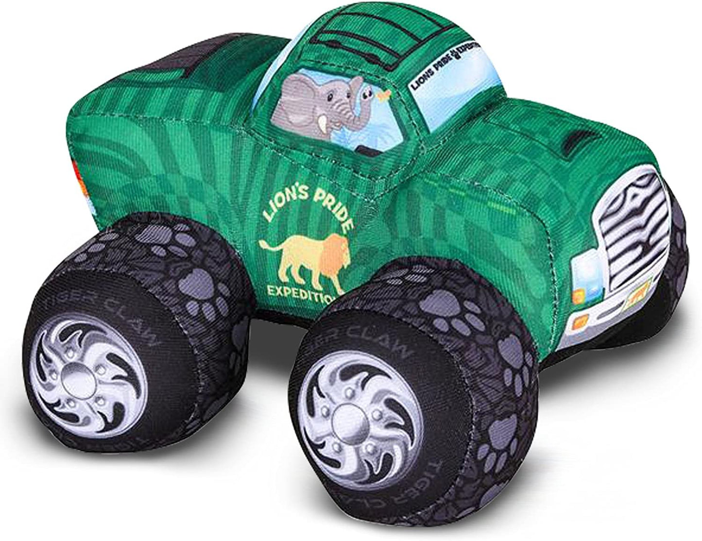 ArtCreativity Plush Monster Truck Safari Design - 8 Inch Big Stuffed Monster Truck - Cool Animal-Themed Design - Soft and Cuddly Toys for Little Boys, Girls, Baby, Toddlers - Great Gift Idea