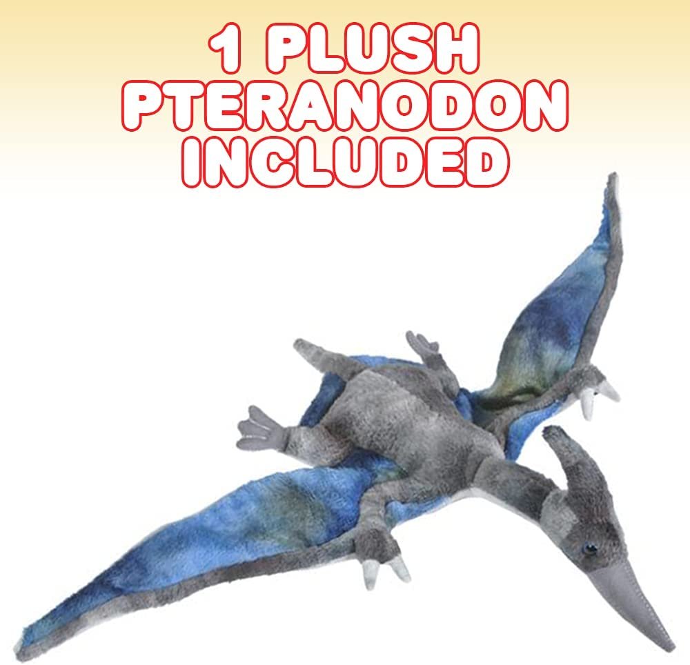 Pteranodon Plush Toy, 1PC, Soft Stuffed Dinosaur Toy for Kids, Cool Dinosaur Party Décor, Toy Pteranodon with Moveable Wings and Neck, Dinosaur Party Supplies, Great Gift Idea