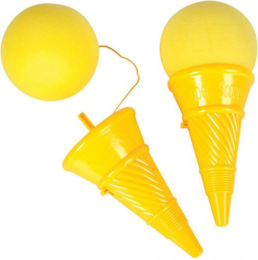 Jumbo 14" Ice Cream Shooter Classic Icecream Cone Foam Ball Launcher - Squeeze Popper - Great Party Favor for Kids, Gift Idea for Boys and Girls, Carnival Prize - Yellow