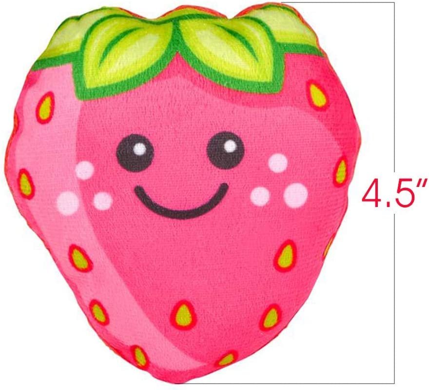 ArtCreativity Plush Fruit Toys for Kids, Set of 12, Soft and Cuddly Soft Stuffed Toys, Includes Apples, Strawberries, Grapes, and Oranges, Plush Party Favors for Kids, Cute Fruit Theme Decorations