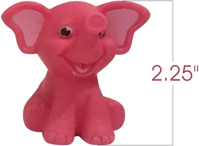 Rubber Water Squirting Elephants, Pack of 12, Bathtub and Pool Toys for Kids, Safe and Durable Water Squirters, Birthday Party Favors, Goodie Bag Fillers