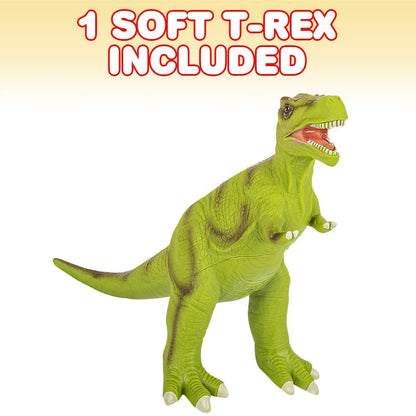 ArtCreativity Soft T-Rex Dinosaur Toy for Kids, Super Realistic and Soft Touch 9.5 Inch Dinosaur Figurine, Great Educational Learning Resource, Dinosaur Gift and Party Favors for Boys and Girls