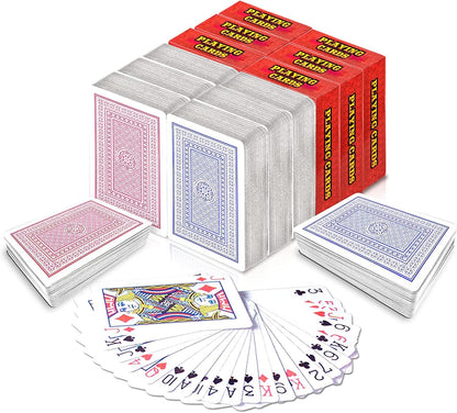 Gamie Red and Blue Decks of Playing Cards - Pack of 12 - Each Pack Includes a Printed Box - Fun Poker Night and Party Favors - Great School and Carnival Prizes for Adults and Kids Ages 3+