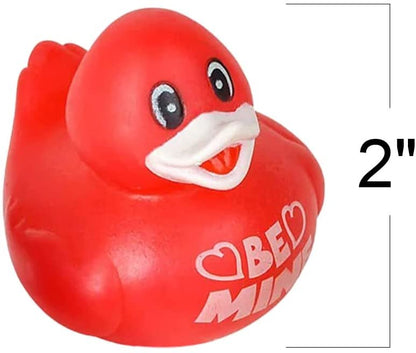 ArtCreativity 2 Inch Valentines Day Love Rubber Duckies, Pack of 12, Cute Duck Bath Tub Pool Toys, Fun Decorations, Carnival Supplies, Valentine Party Favor or Small Prize