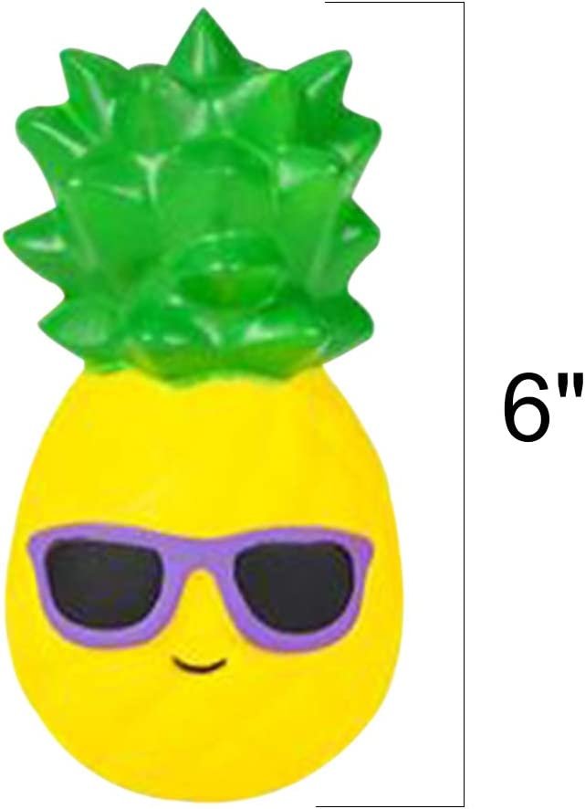 Squeezy Pineapple for Kids, Set of 2, Super Soft Slow Rising Squeeze Toys, Stress Relief Sensory Toys for Children, Best Party Favors, Goody Bag Fillers for Girls and Boys