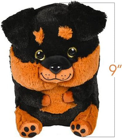 ArtCreativity Belly Buddy Rottweiler, 9 Inch Plush Stuffed Dog, Super Soft and Cuddly Toy, Cute Nursery Décor, Best Gift for Baby Shower, Boys and Girls Ages 3+