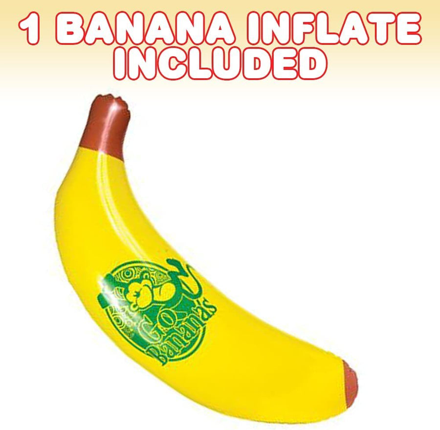 Floatily 46" Banana Inflate, Inflatable Food Toys with a Cute Design, Fun Birthday Party Decorations Supplies, Durable Water Pool Toys for Kids, Fun Party Favors