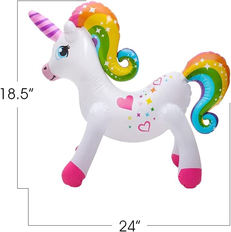 Rainbow Unicorn Inflate, Blow-Up Unicorn Inflate for Birthday