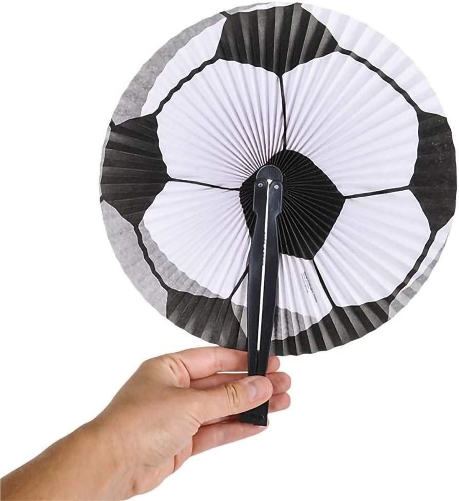 paper fans handheld white round folding