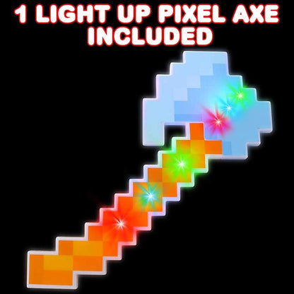 ArtCreativity Light Up Pixel Axe Toy, 1PC, LED Ax for Kids with 3 Flashing Modes, Cool Halloween Costume Accessory, Batteries Included, Best Birthday and Holiday Gifts for Gamers, 17.5 Inches