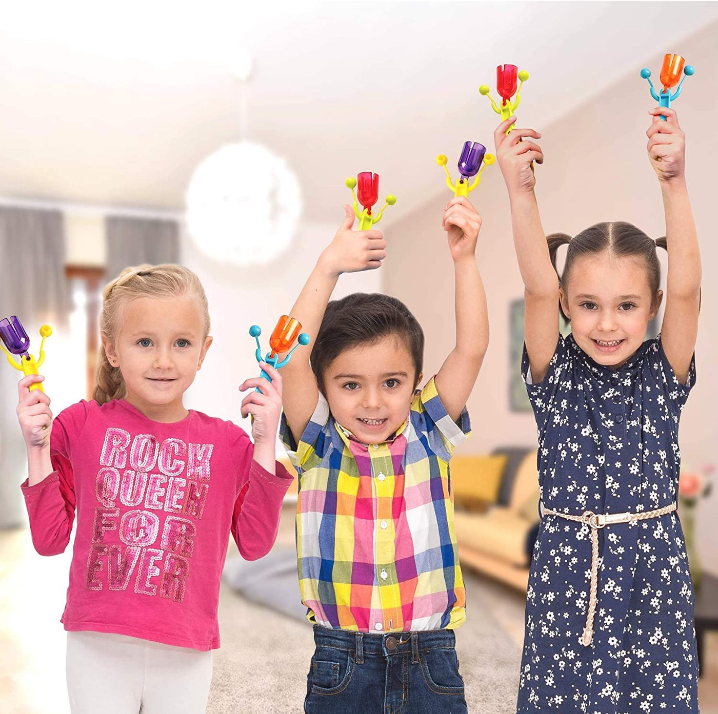 Bell Clackers Noise Makers for Kids - Set of 12 - Click Clacks - Durable Plastic Noisemakers - Unique Birthday Party Favors for Kids, Colorful Goody Bag Fillers, Fun Stocking Stuffers