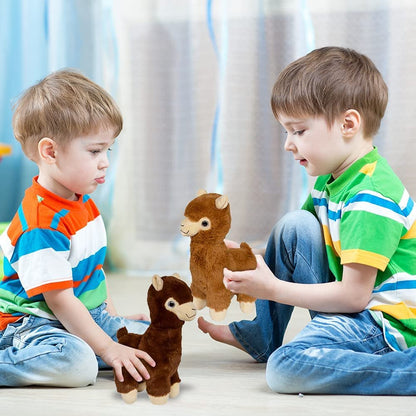 ArtCreativity Llama Plush Toys, Set of 2, Stuffed Llama Toys for Kids, Soft Plush Material, Baby Nursery Décor, Creative Boys’ and Girls’ Room Decorations, Animal Party Décor