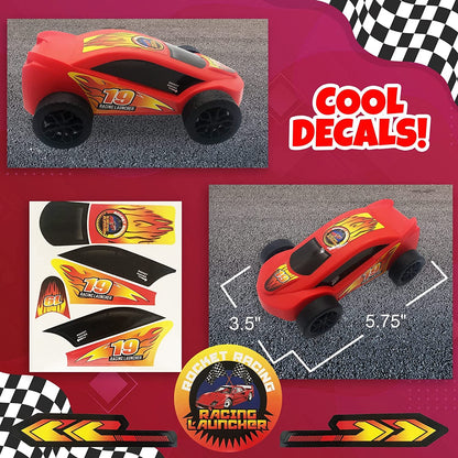 ArtCreativity Super Catapult Car Racers, Includes 2 Cars, 2 Stomp Launchers, Ramp, finish line, & Decorating Decals, Catapult Car Toys for Boys & Girls, Adrenaline-Pumping Outdoor Toys for Kids