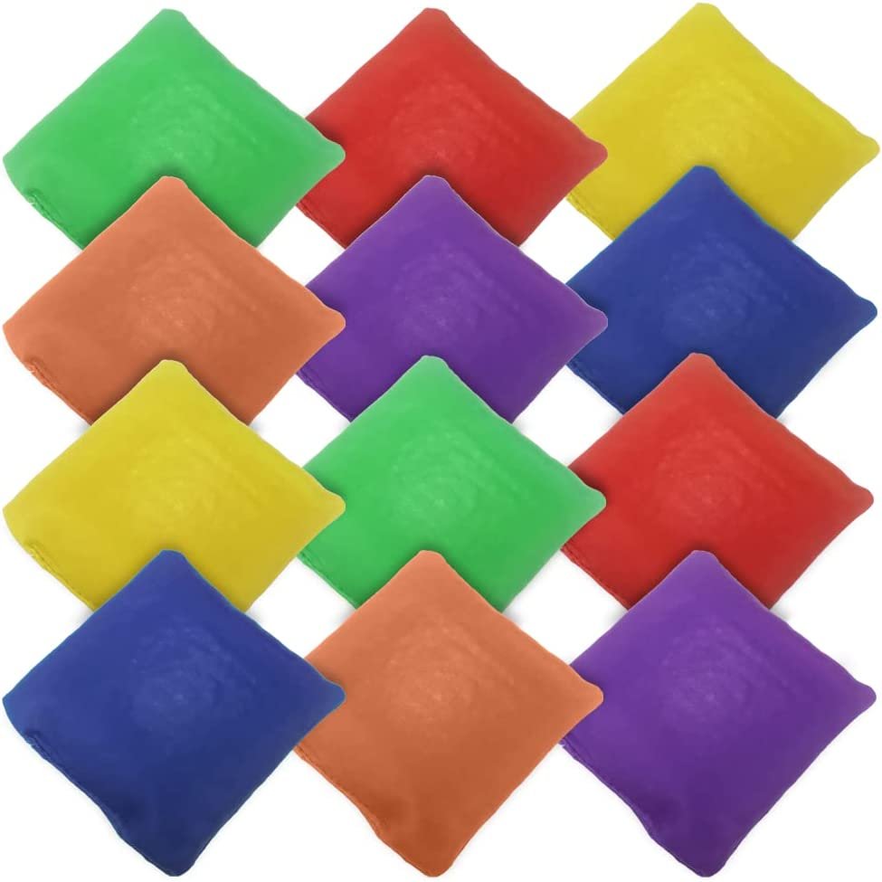 ArtCreativity Vinyl Bean Bags, Set of 12, Corn Hole Bean Bags in Assorted Colors, Bean Bag Toss Game Supplies, Must Have Carnival Supplies, Corn Hole Bags for Outdoor Games for Kids