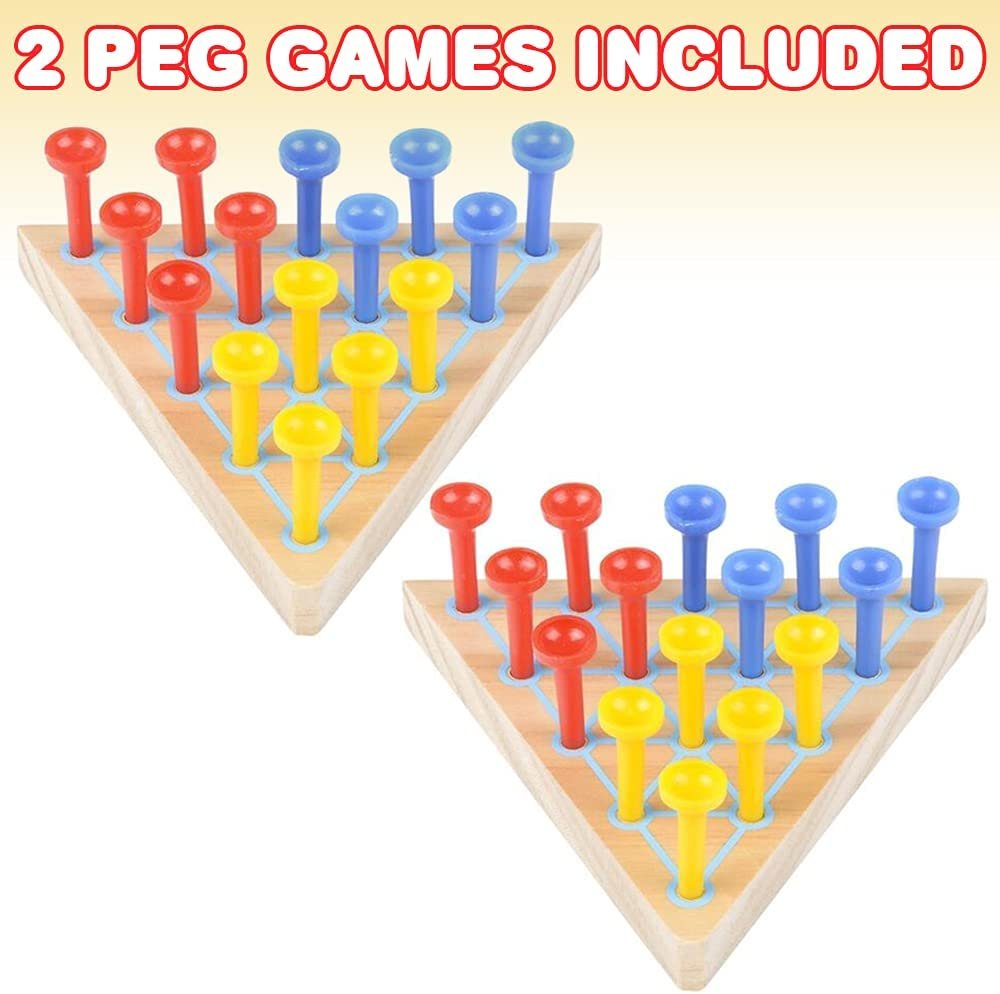 Gamie Peg Game for Kids, Set of 2, Fun Board Games for Kids and Adults, Made Wood and Plastic, Kids’ Learning Toys for Boys and Girls, Unique Games for Family Game Night