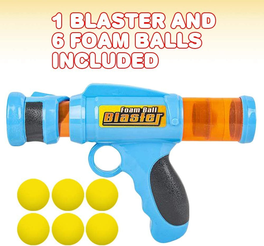 Foam Ball Launcher with 6 Balls, Pump Action Shooting Toy Blaster for Kids, Outdoor Summer Fun, Fetch Toy for Dogs, Best Holiday or Birthday Gift for Boys and Girls