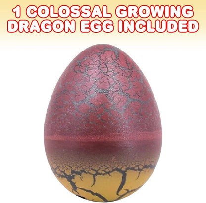 ArtCreativity Colossal Growing Dragon Egg, Hatching Dragon Toys for Boys and Girls, Cool Birthday Party Favors for Kids, Science Educational Toys for Children, Fun Water Bathtub Toys