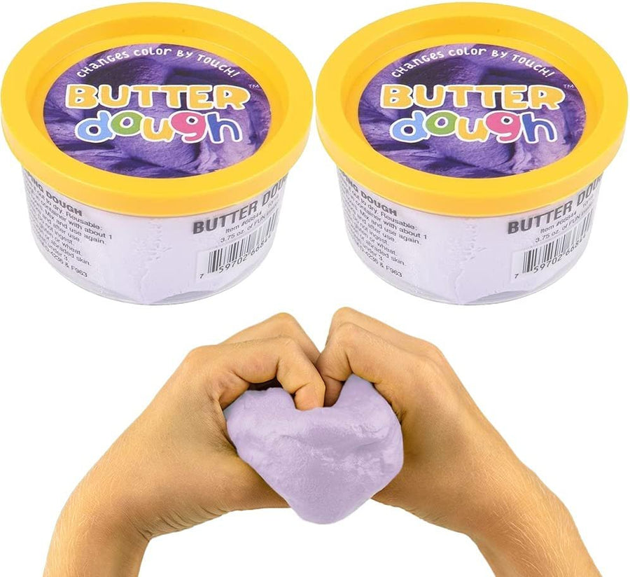 Color Changing Butter Dough, Set of 2, Modeling Clay for Kids, Creative Toys for Children, Kids’ Art and Craft Supplies, Great Educational Toy, Playdough Set for Boys and Girls