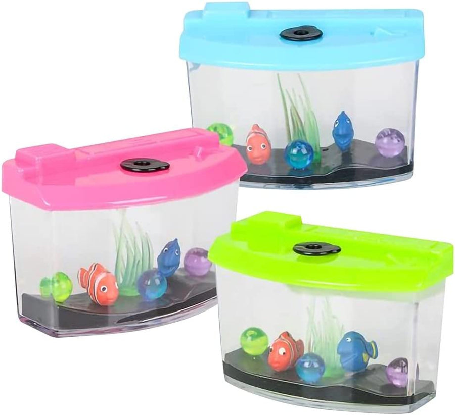 3" Growing Aquarium Toy for Kids - Set of 3 - Fish Grow 5X Bigger in Water - Fun Expanding Animals - Best Gift Idea, Birthday Party Favor for Boys and Girls - Assorted Neon Colors