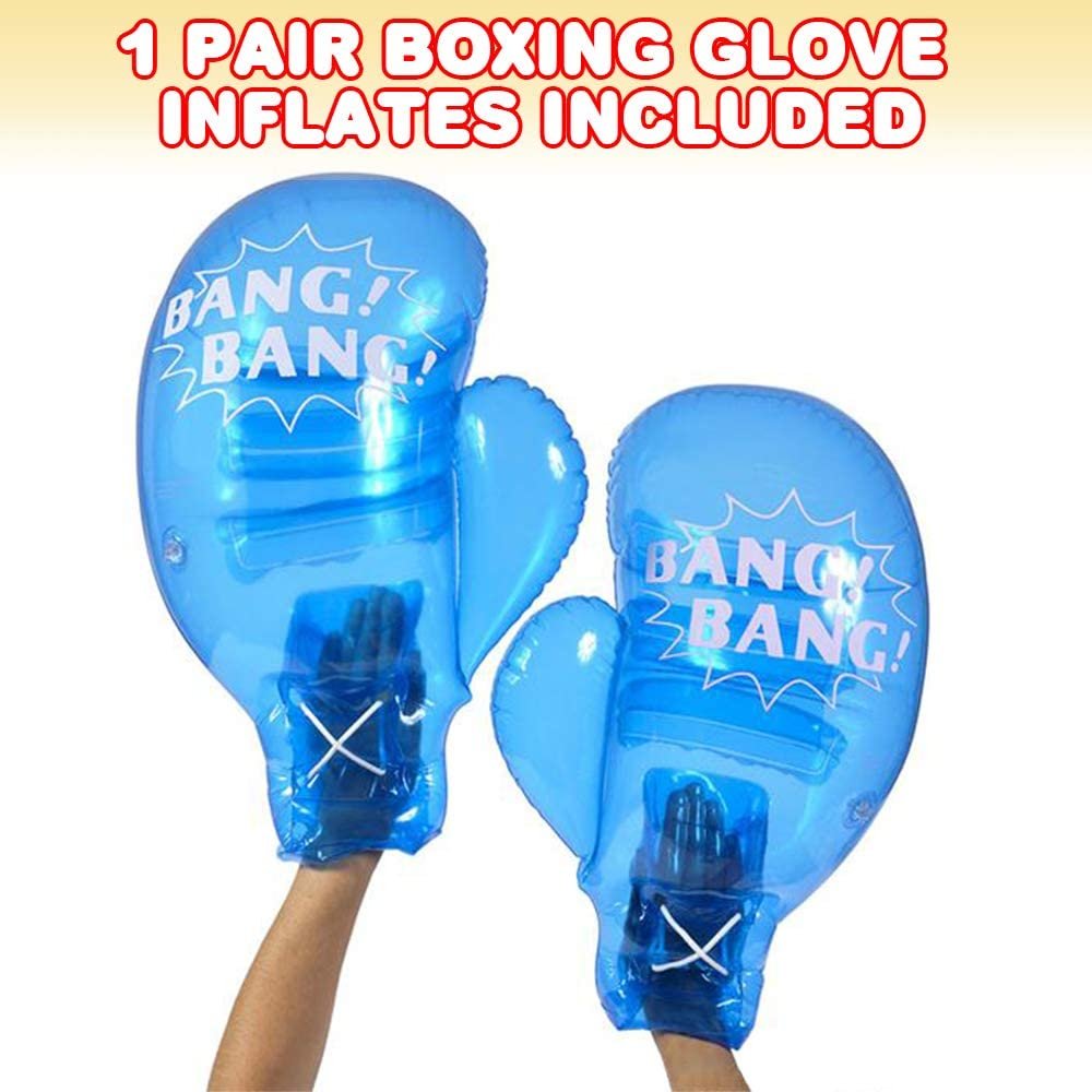 ArtCreativity Inflatable Boxing Gloves, 1 Pair, Boxing Glove Inflate for Kids and Adults, Oversize 21 Inch Blow-Up Gloves, Boxing Toys for Boys and Girls, Fun Pretend Play Accessories