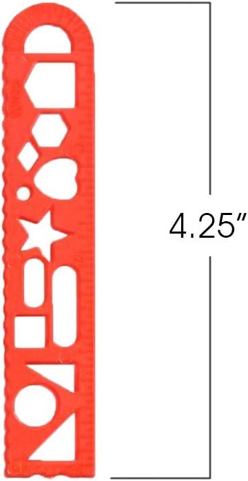 ArtCreativity Shape Tracing Rulers for Kids, Set of 144, Plastic Tracer Drawing Tools, Fun Color Assortment, Stationery Birthday Party Favors, Back to School Gifts, and Classroom Teacher Rewards