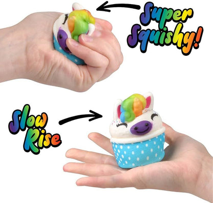 ArtCreativity Squish Unicorn Ice Cream Scoop Toys for Kids, Set of 4, Super Soft Slow Rising Squeeze Toys, Stress Relief Sensory Toys, Great Party Favors, Goody Bag Fillers for Children