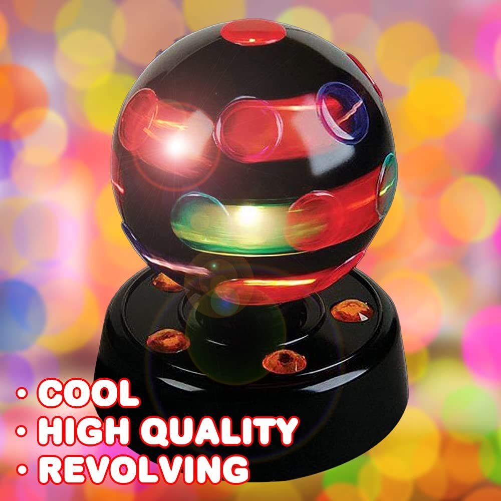 Revolving Disco Light for Kids and Adults, 1PC, Multi-Colored LED Party Disco Lighting, Perfect for Room Decor, Wedding Reception Decorations, Great Birthday & Holiday Present