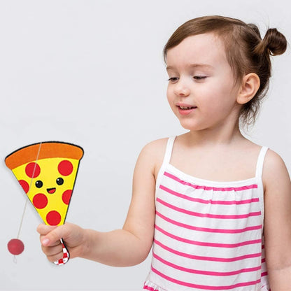 ArtCreativity Pizza Paddle Balls, Pack of 12, Cute 9 Inch Pizza Slice Paddleball with String, Fun Pizza Party Paddle Ball Games, Great Party Favors, Goodie Bag Fillers, Cool Activity Toys for Kids